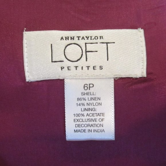 LOFT | Magenta Strapless Dress - Picture 6 of 8